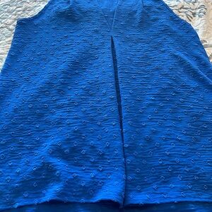 Blue Sleeveless Tunic Top
